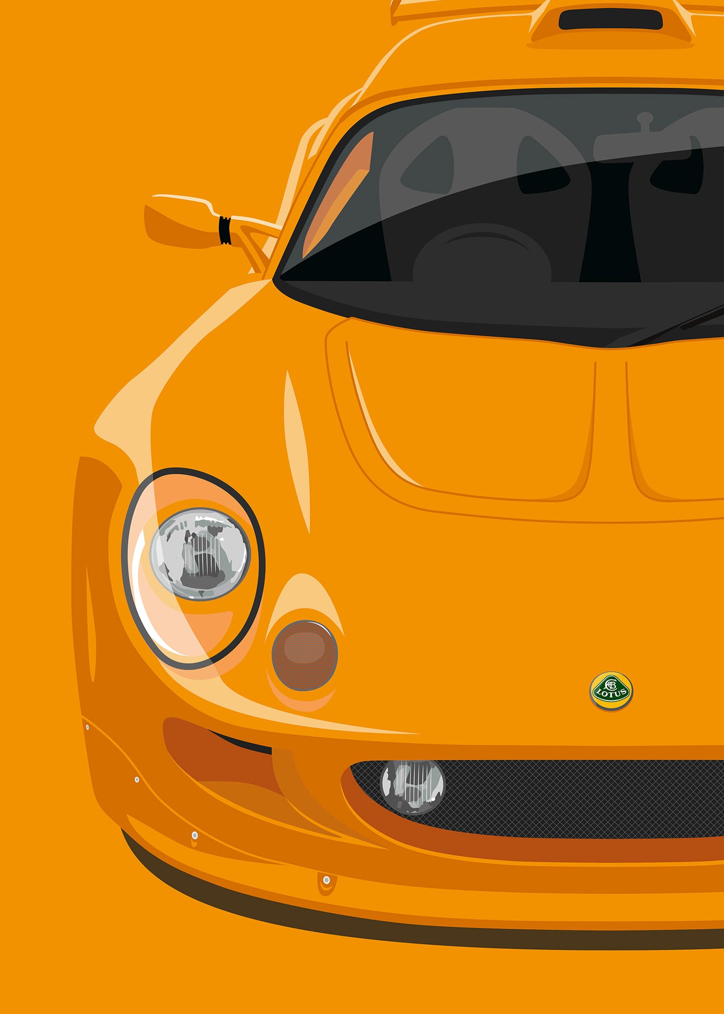 2000 Lotus Exige S1 - Chrome Orange - poster print