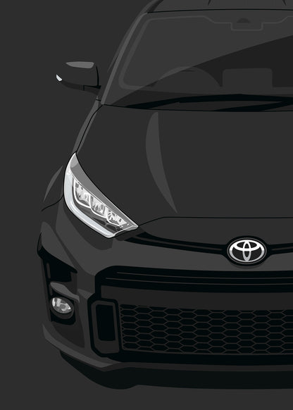 2020 Toyota GR Yaris - Precious Black - poster print