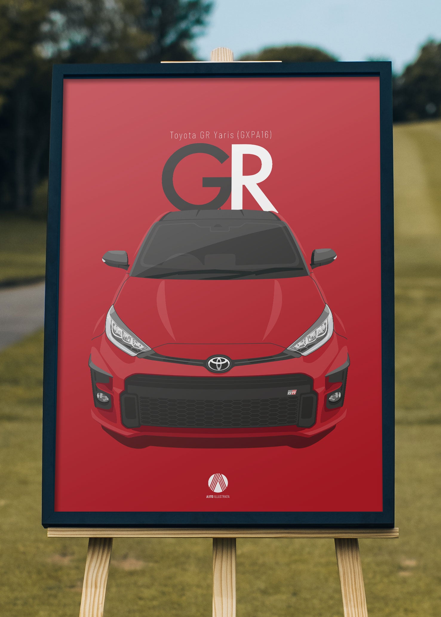 GR Yaris online - Car Poster, Illustrated Car Print, Limited Edition Art