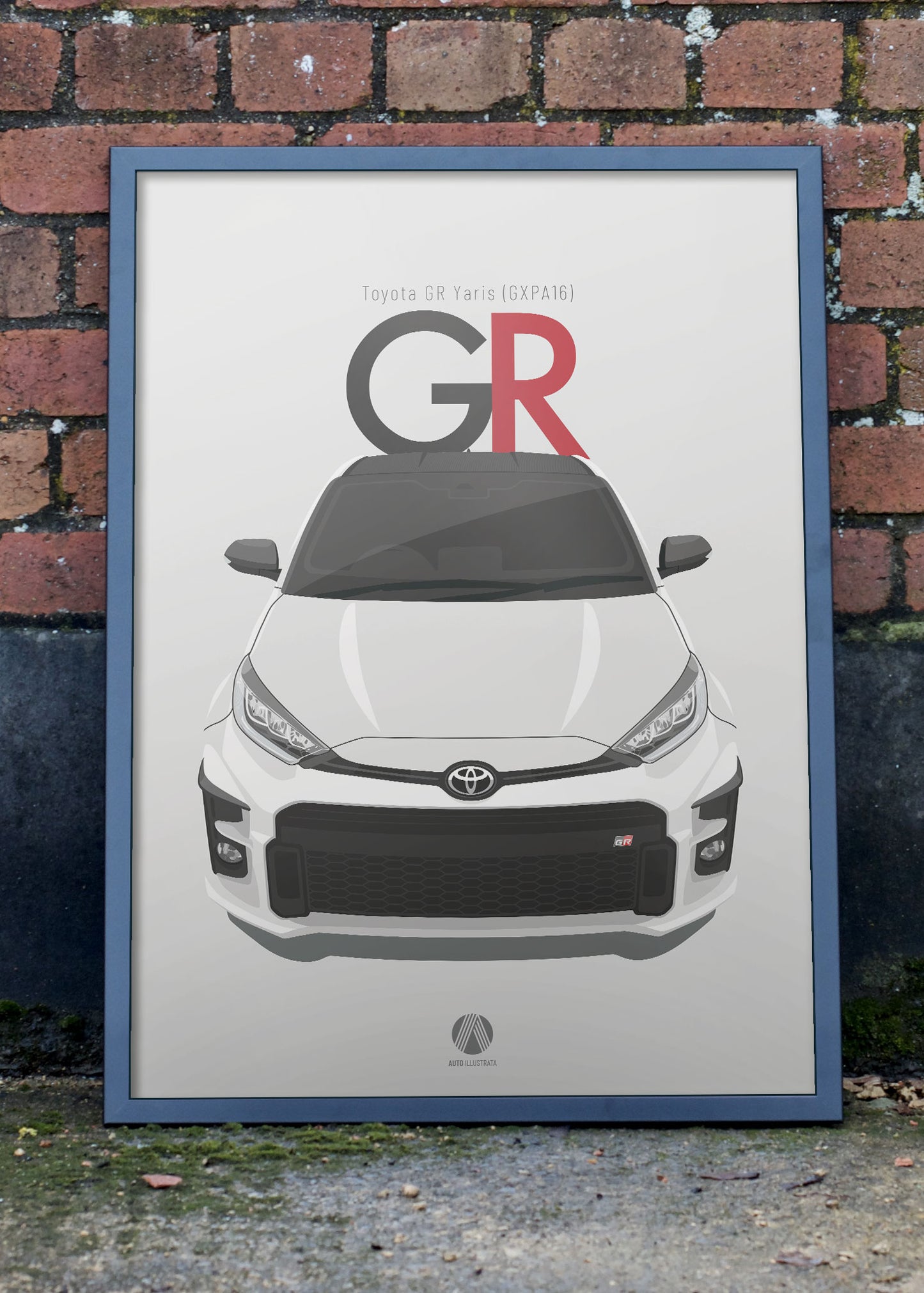 2020 Toyota GR Yaris - Pure White - poster print