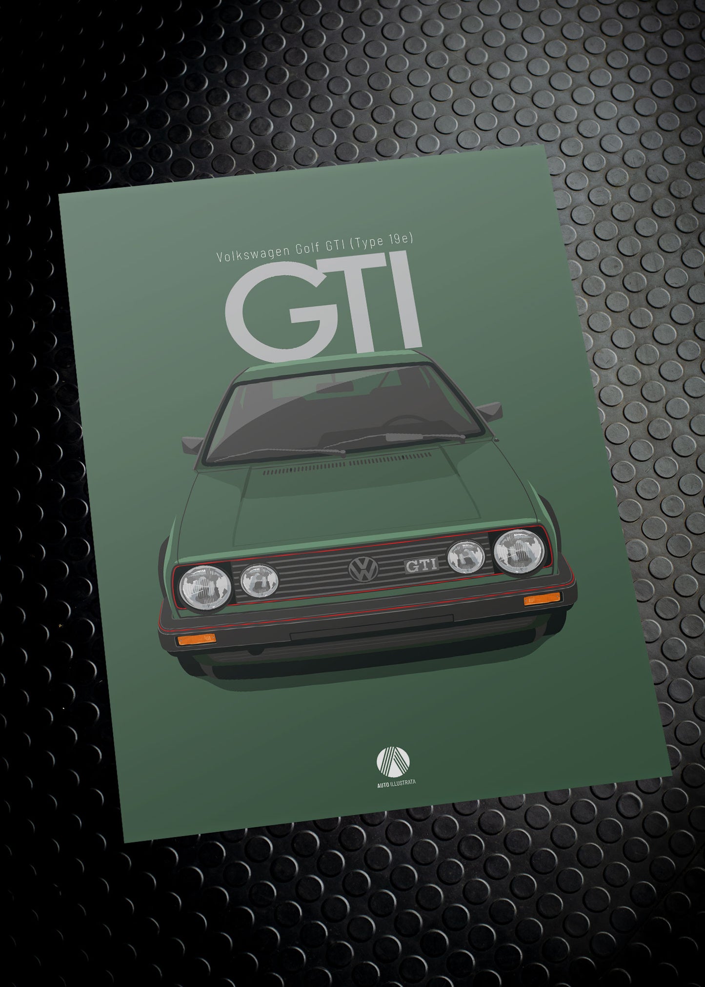 1988 Volkswagen Golf GTI (Mk2) - Oak Green - poster print