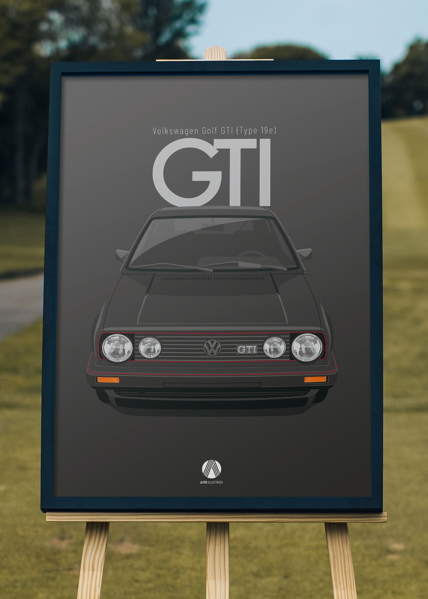 1984 Volkswagen Golf GTI (Mk2) - Black - poster print