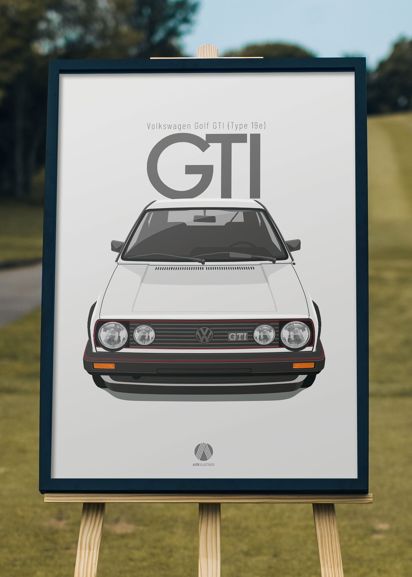 1984 Volkswagen Golf GTI (Mk2) - Alpine White - poster print