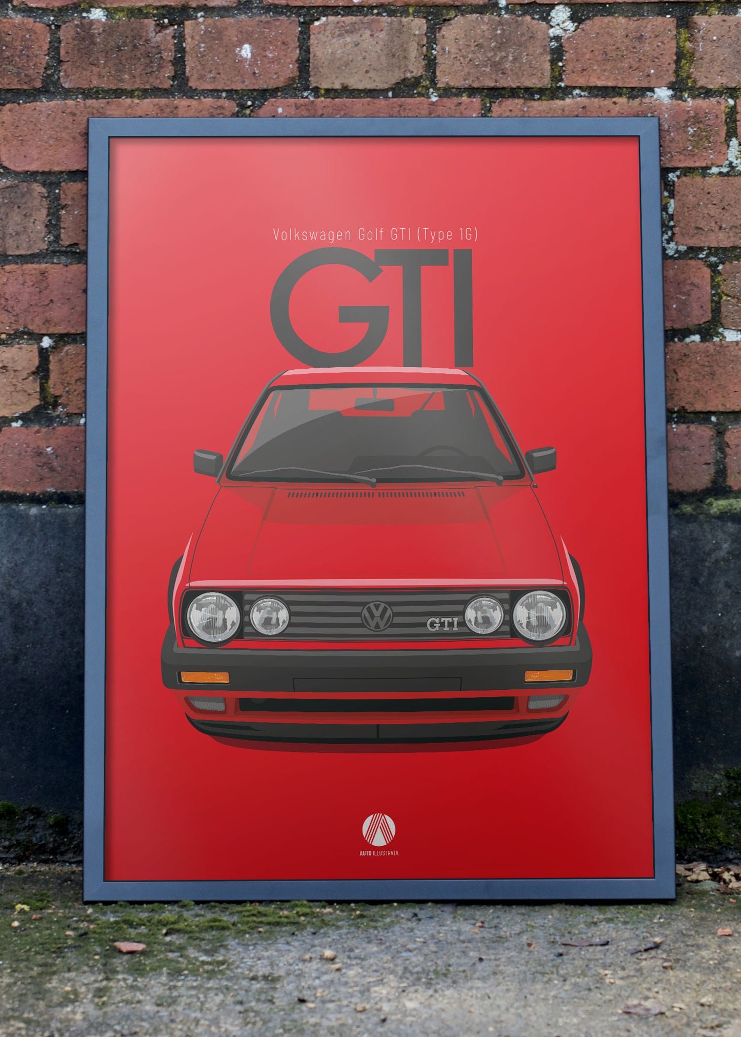 1991 Volkswagen Golf GTI (Mk2) - Mars Red - poster print