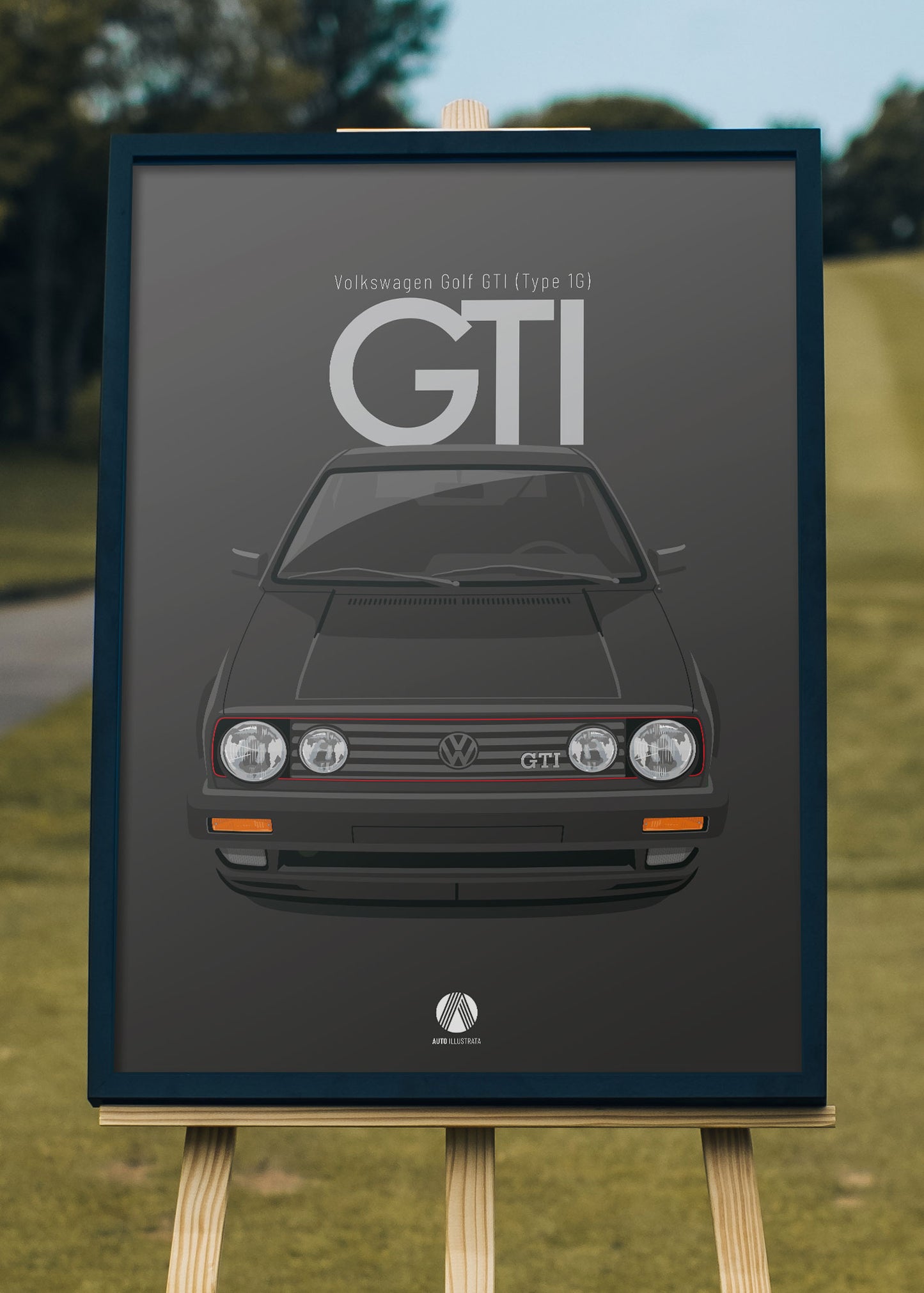 1991 Volkswagen Golf GTI (Mk2) - Black - poster print