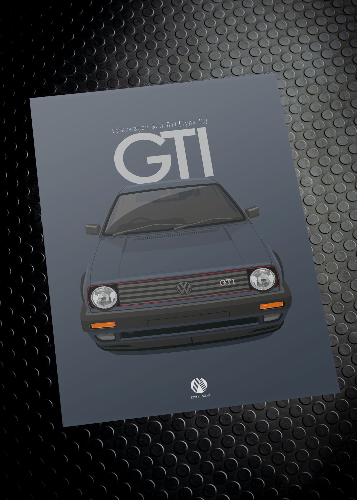 1991 Volkswagen Golf GTI (Mk2) - Helios Blue - poster print