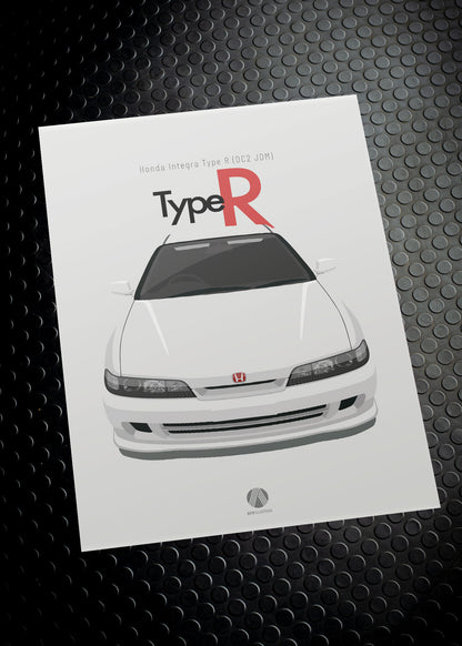 1996 Honda Integra Type R DC2 - Championship White - poster print