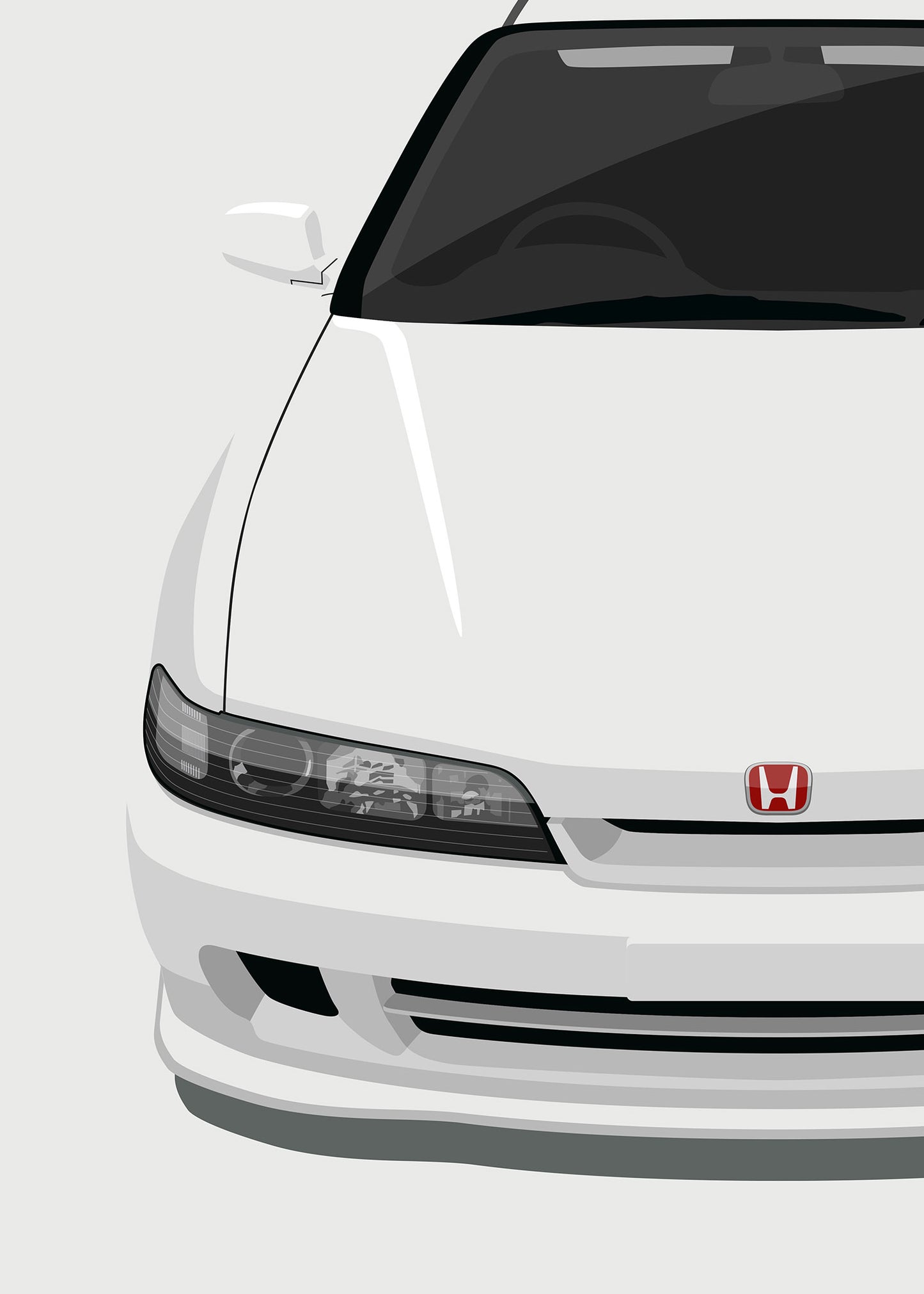 1996 Honda Integra Type R DC2 - Championship White - poster print