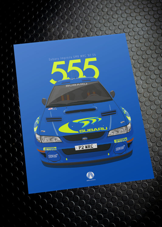 1997 Subaru Impreza GM8 WRC '97 S5 - poster print