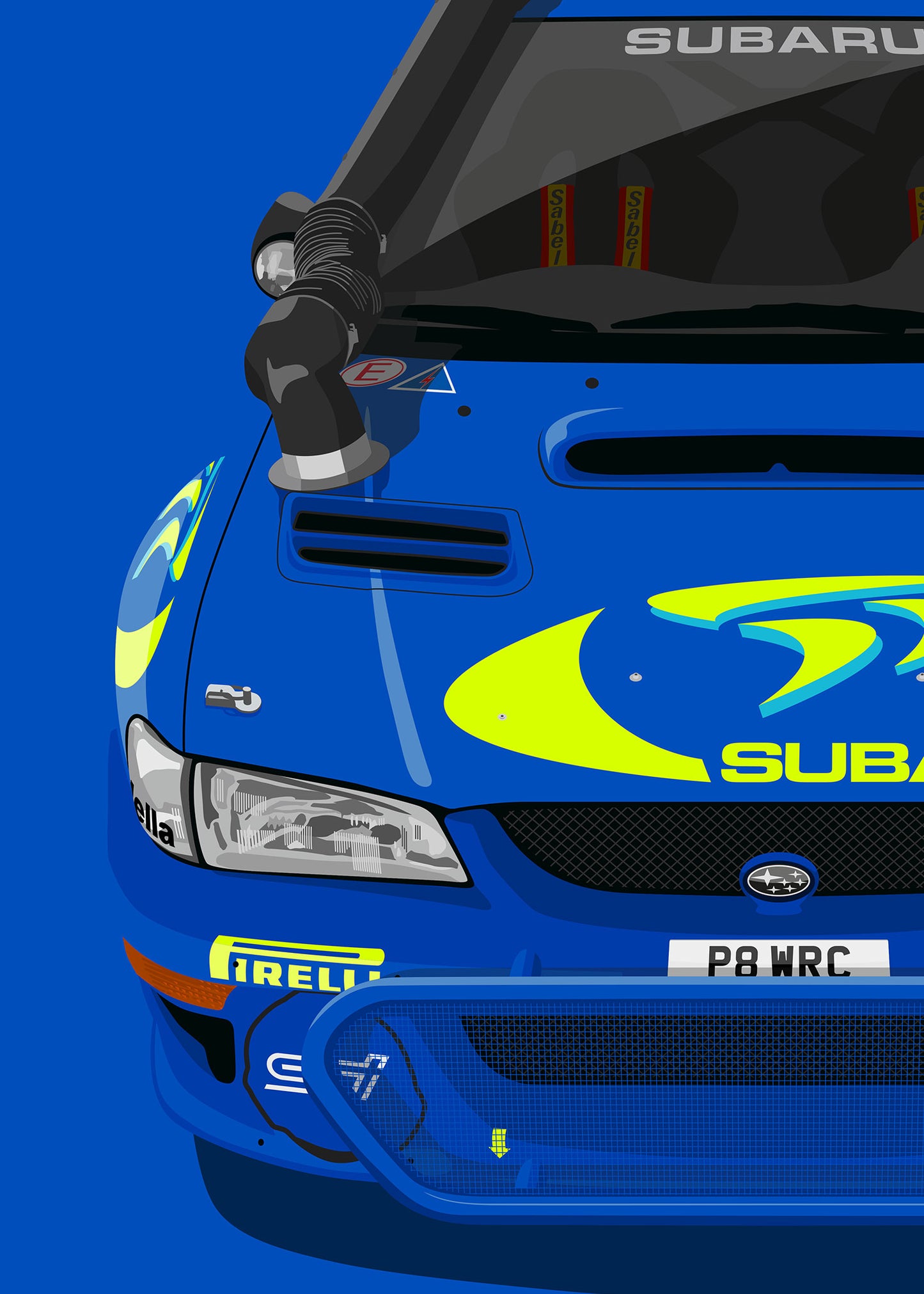 1997 Subaru Impreza GM8 WRC '97 S5 Safari - poster print