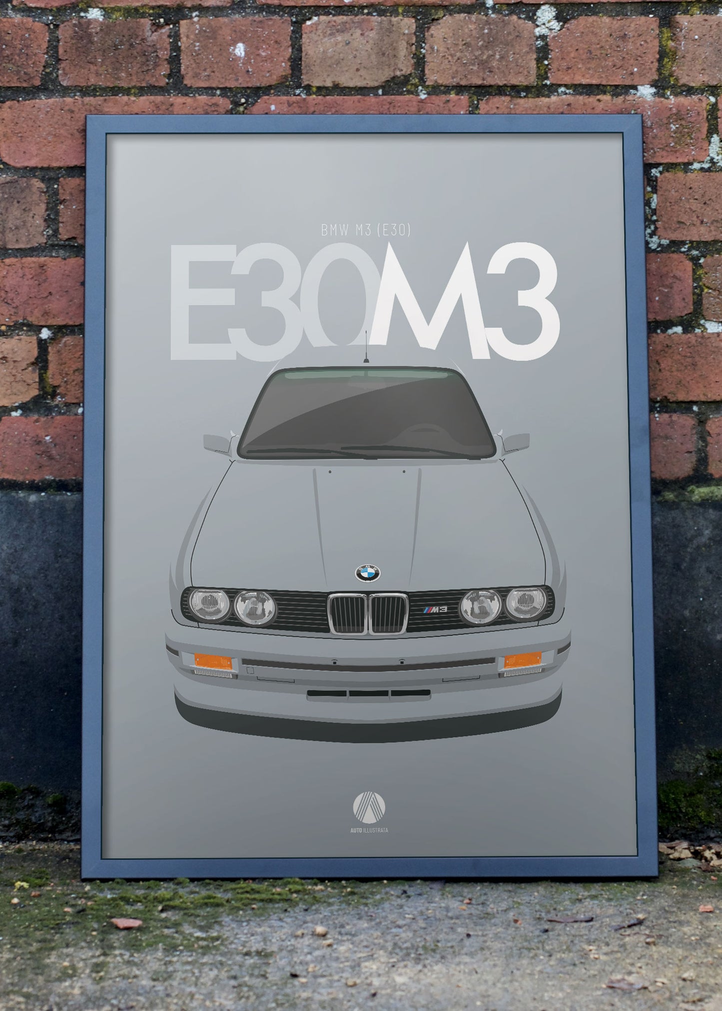 1990 BMW E30 M3 Salmon Silver 203 - poster print