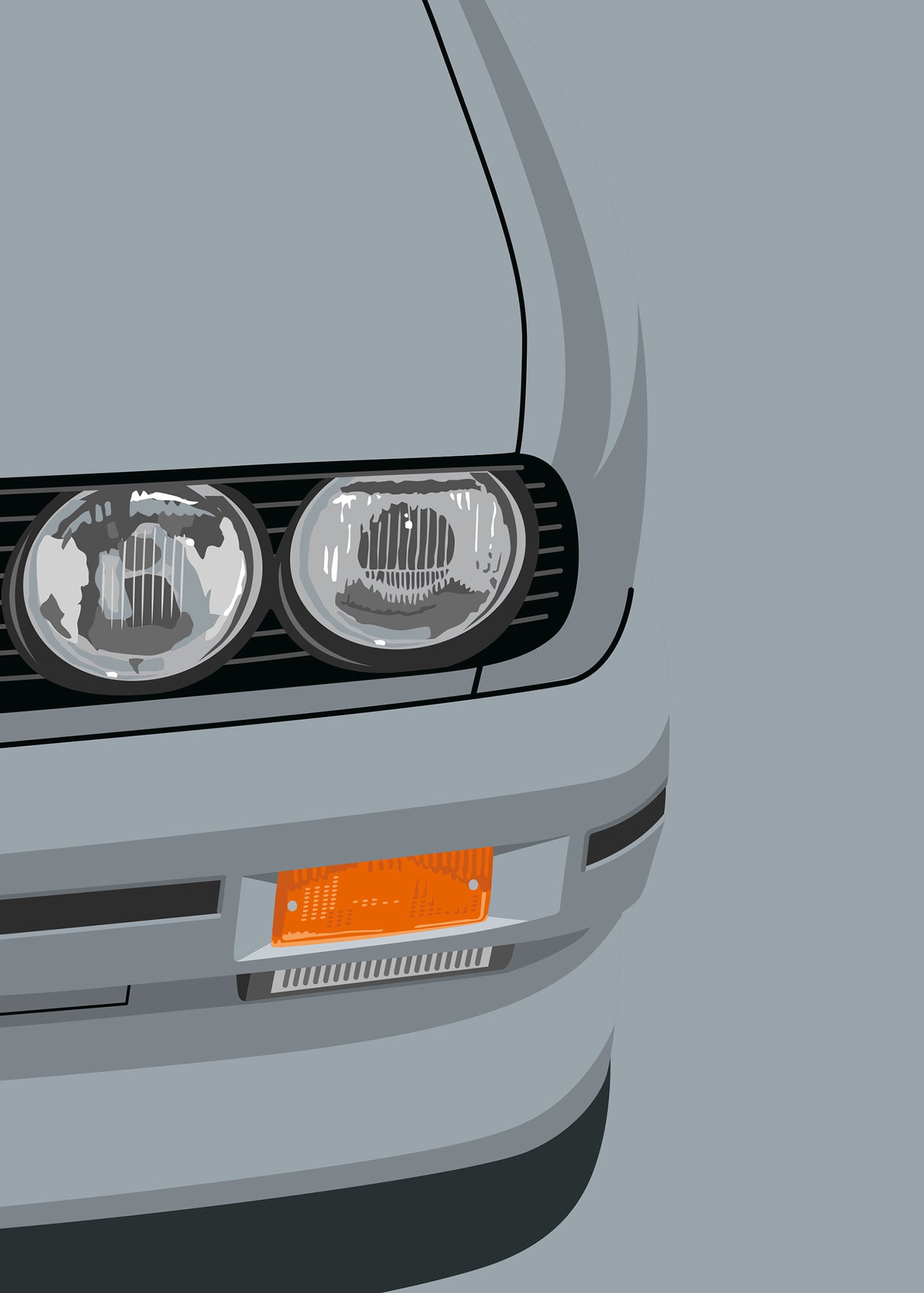 1990 BMW E30 M3 Salmon Silver 203 - poster print