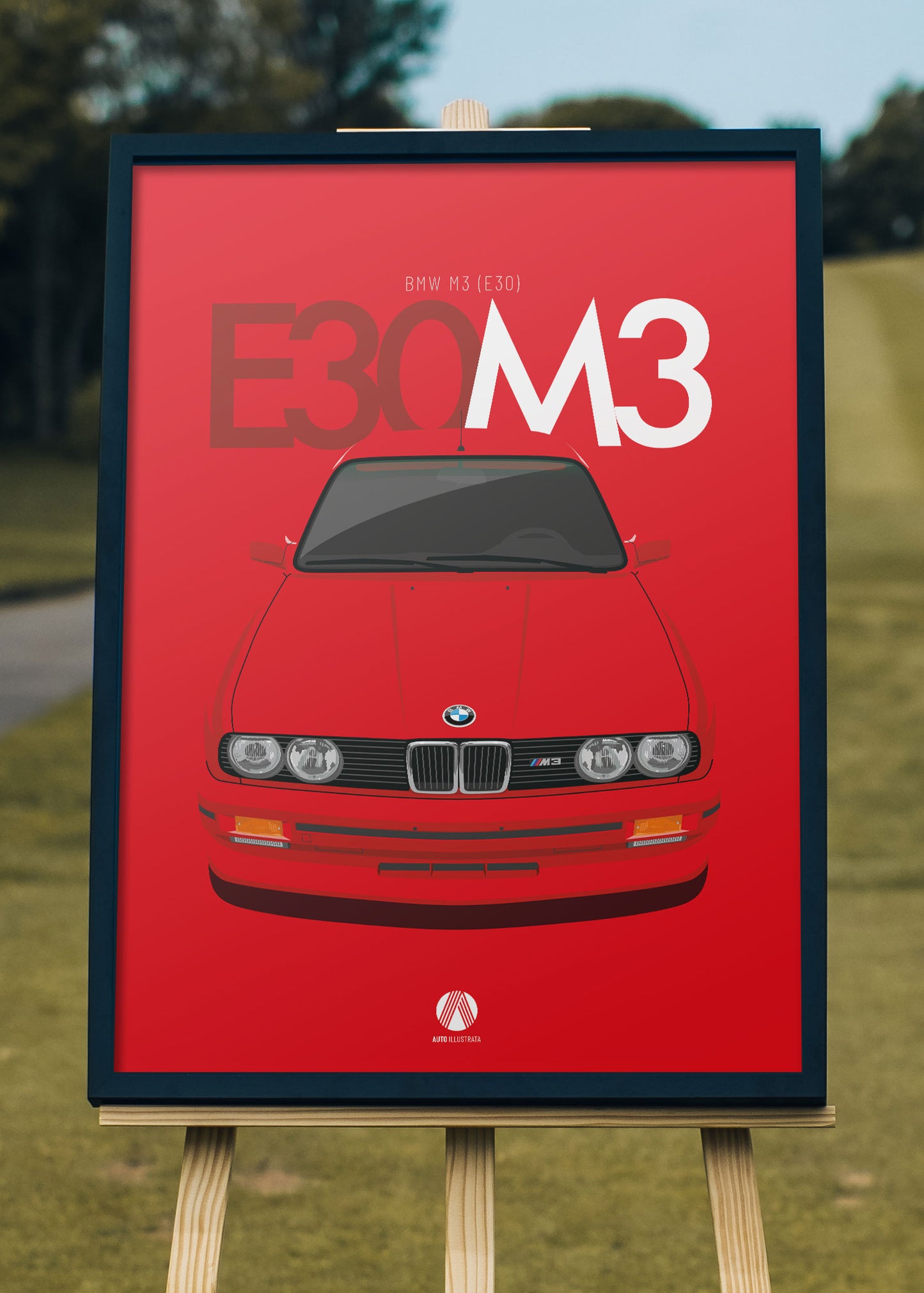 1990 BMW E30 M3 Brilliant Red 308 - poster print