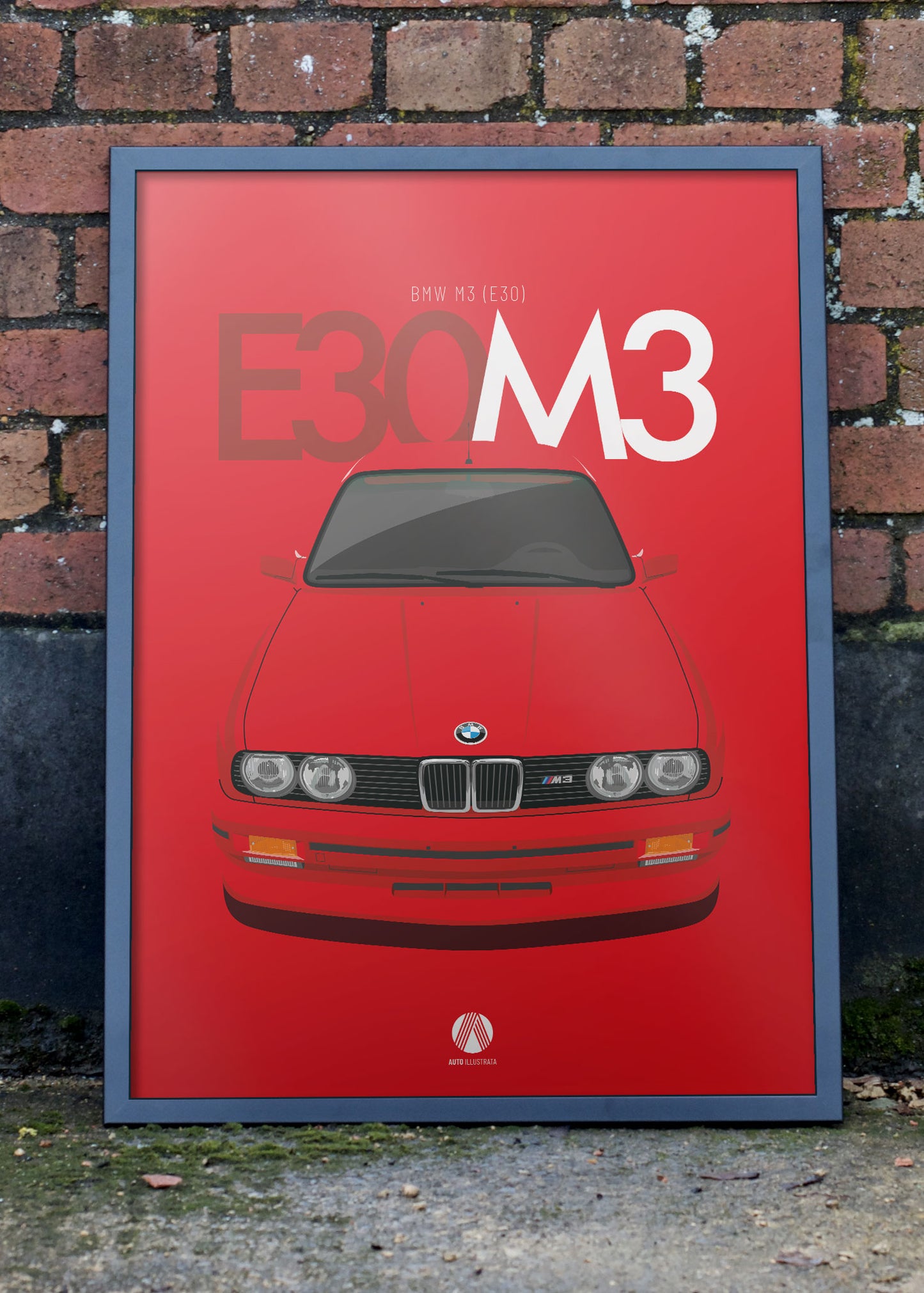1990 BMW E30 M3 Brilliant Red 308 - poster print