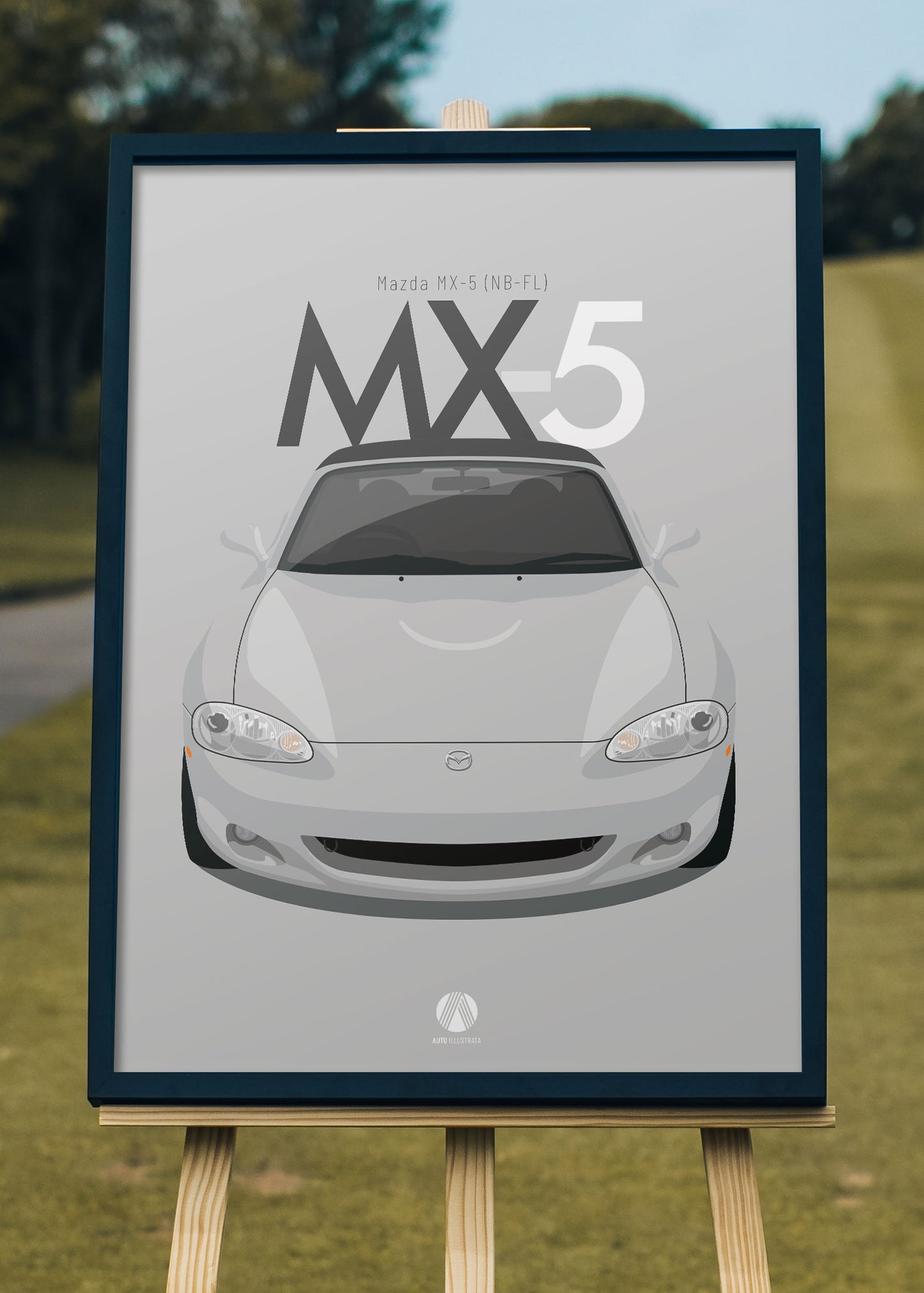 2001 Mazda MX5 (NB-FL) Mk2.5 - Silver - poster print