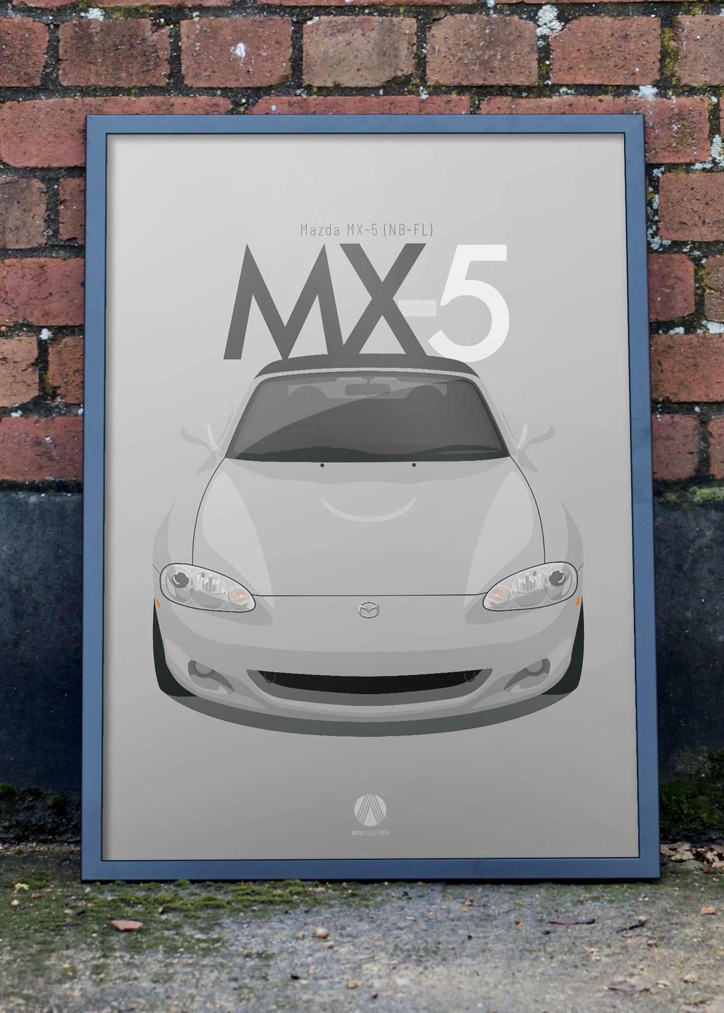 2001 Mazda MX5 (NB-FL) Mk2.5 - Silver - poster print