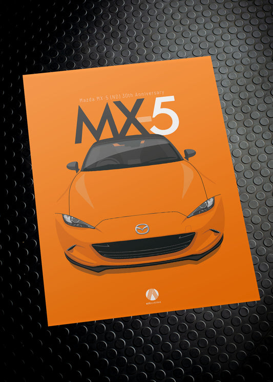 2019 Mazda MX5 (ND) Mk4 30th Anniversary - poster print