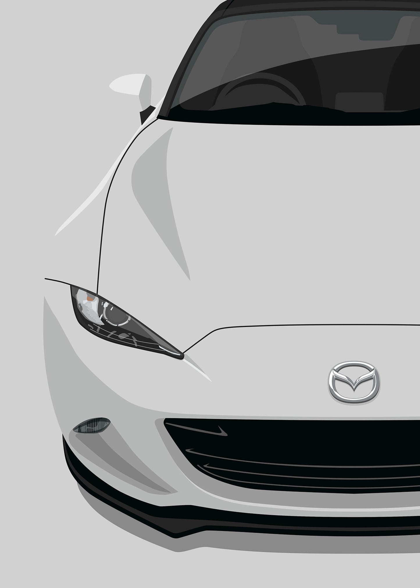 2016 Mazda MX5 RF (ND) Mk4 - Ceramic Grey - poster print