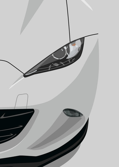 2016 Mazda MX5 RF (ND) Mk4 - Ceramic Grey - poster print