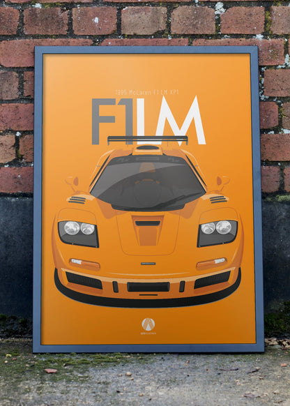 1995 McLaren F1 LM XP1 - poster print