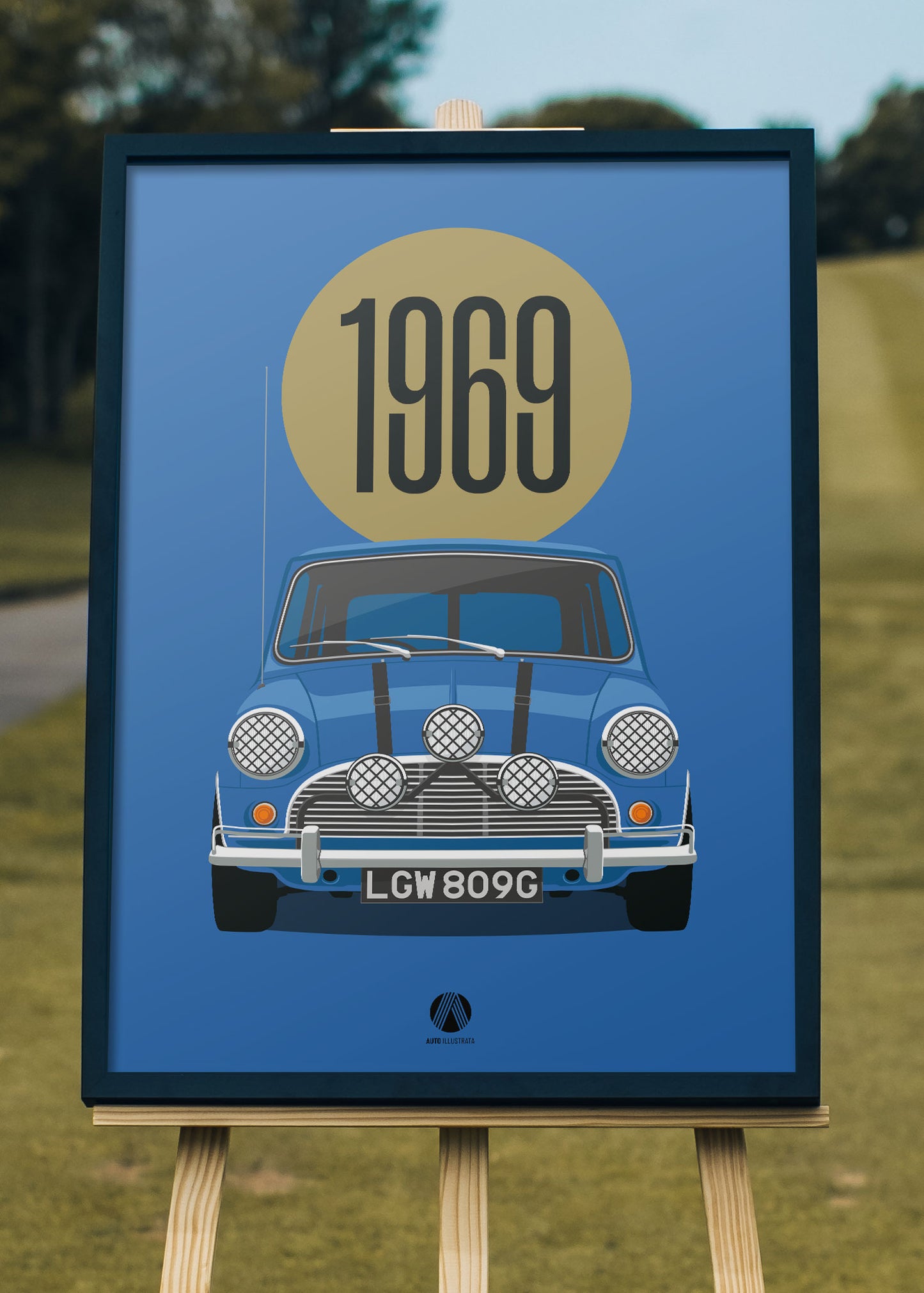 1969 Mini Cooper S - Italian Job - Blue - poster print