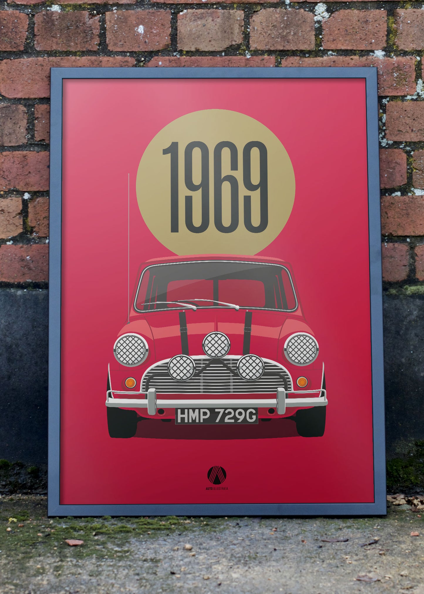 1969 Mini Cooper S - Italian Job - Red - poster print