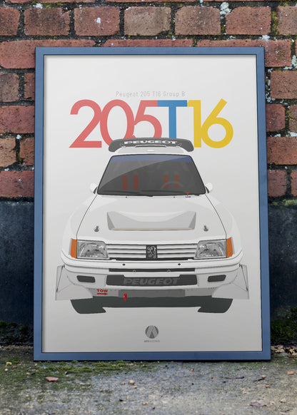 1985 Peugeot 205 T16 Group B - poster print