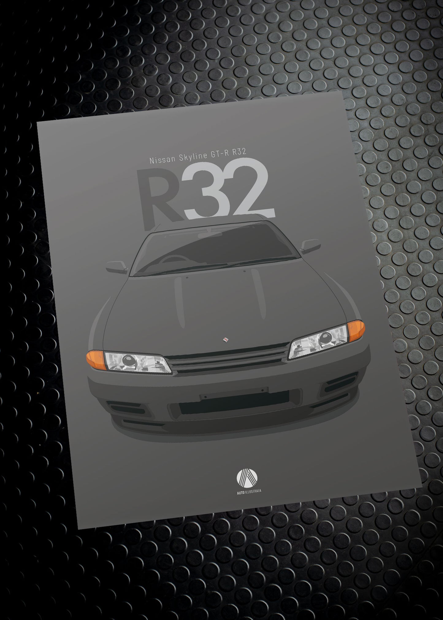 1989 Nissan Skyline R32 GTR - Gun Grey - poster print