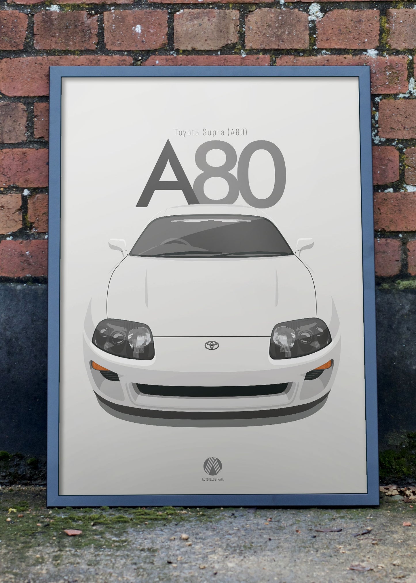 1993 Toyota Supra (A80) - White - poster print