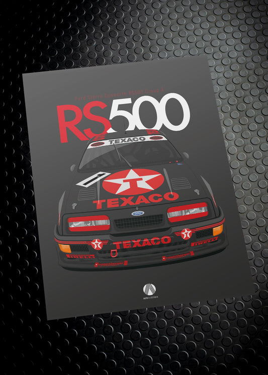 1988 Ford Sierra Cosworth RS500 Group A Texaco Eggenberger - poster print