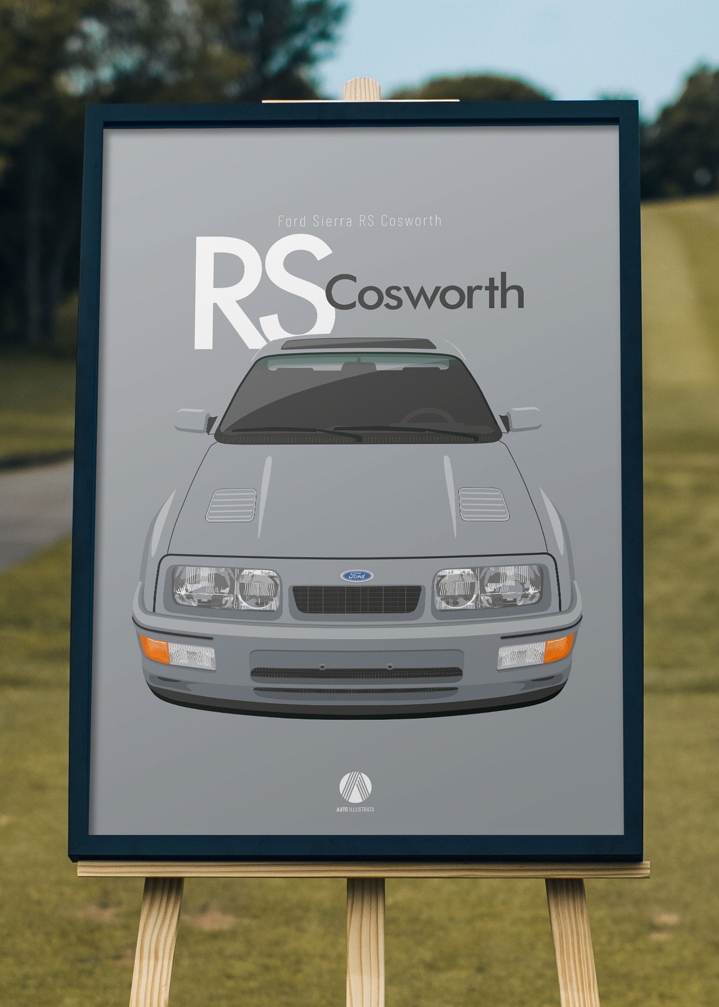 1986 Ford Sierra RS Cosworth - Moonstone Blue - poster print